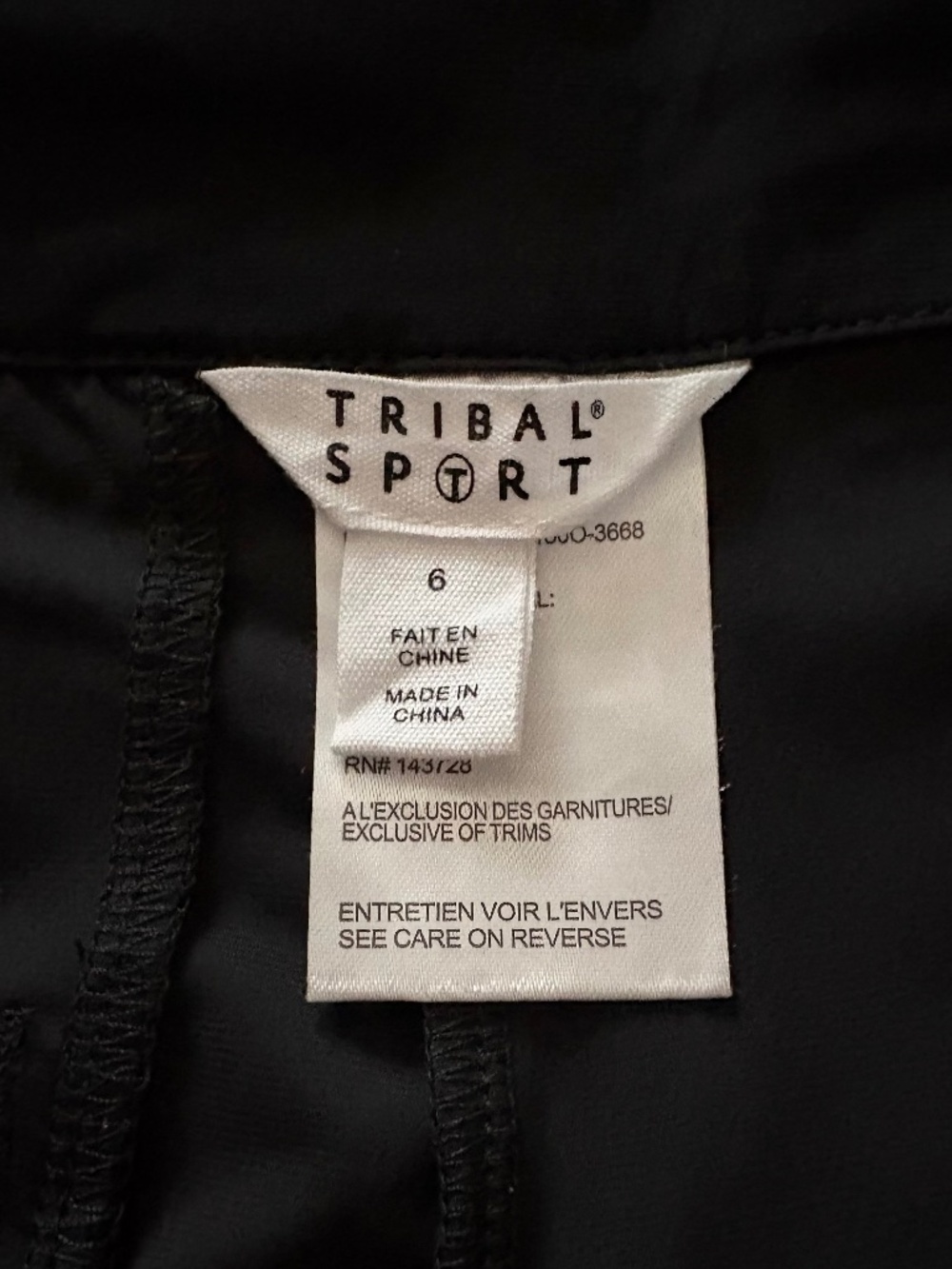 Tribal Size 6 Black Sport Chino Pants - Picture 8 of 9